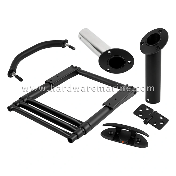 316 स्टेनलेस स्टील पोशाख-प्रतिरोधक फेडिंग-प्रतिरोधक मॅट ब्लॅक मरीन हार्डवेअर भाग